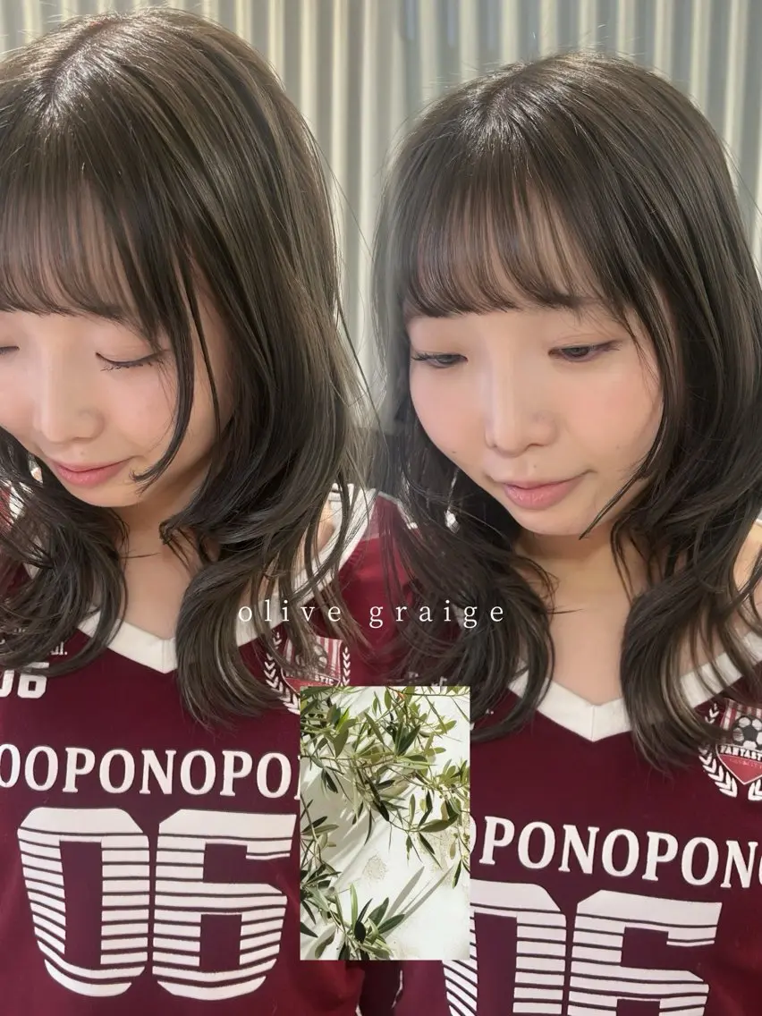 ミディアム カラー ヘアカラー トリートメント 🤍垢抜け♡透明感 カラーmoeka🤍のヘアスタイル