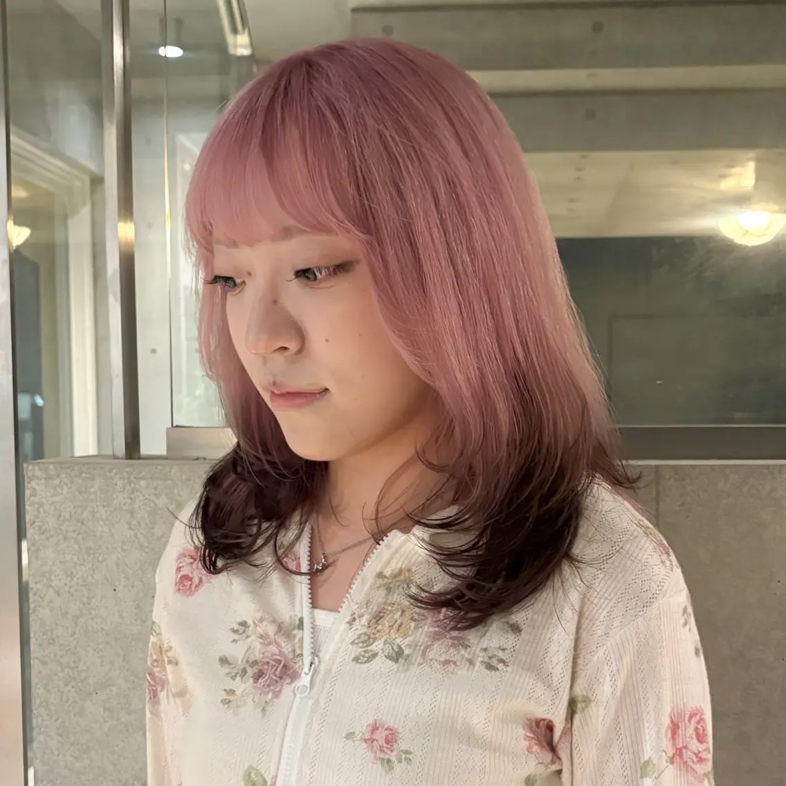 ミディアム ヘアカラー 垢抜け透明感カラー 🧚🏻‍♀️ミユウのヘアスタイル