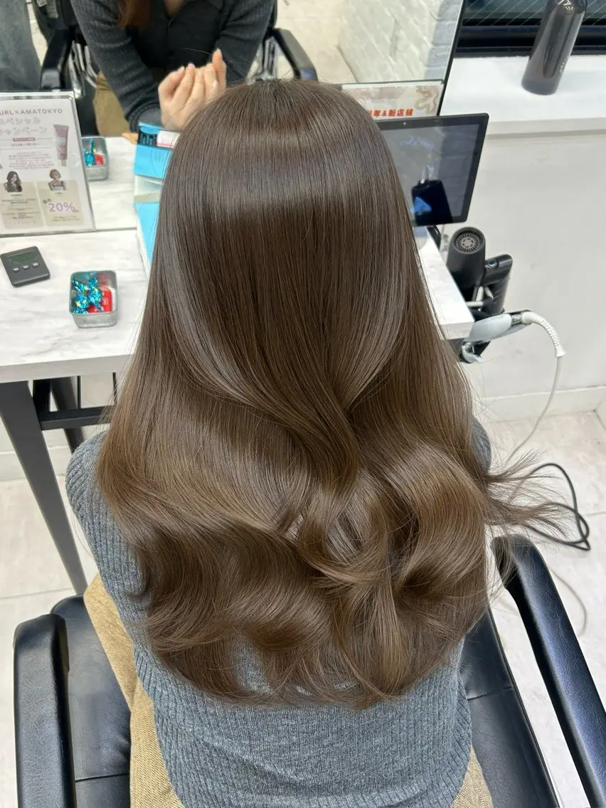 ロング カラー カット ヘアカラー トリートメント 透明感カラー 古山 結季🌙🖤のヘアスタイル