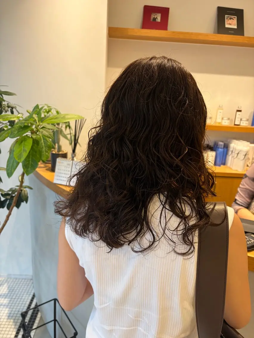ミディアム ミディアムパーマ カット パーマ パーマ/名古屋パーマ / コデラ ナナホのヘアスタイル