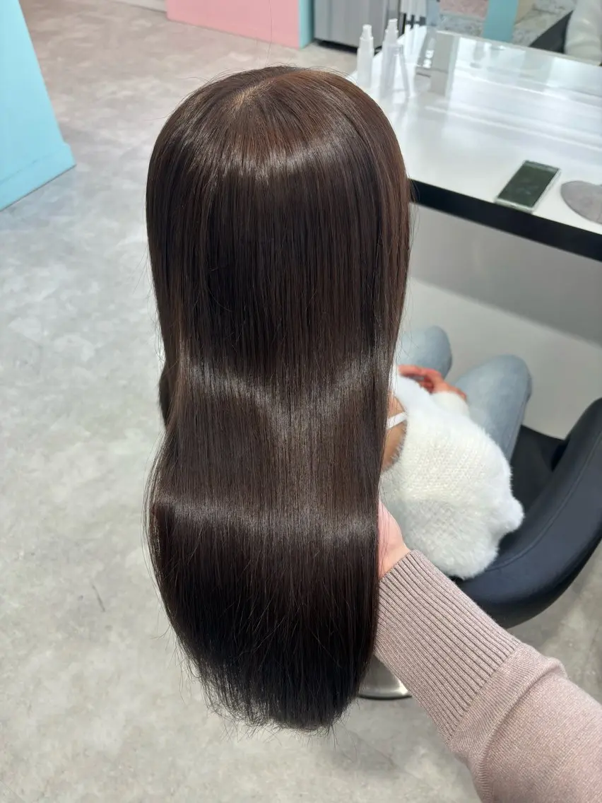 ロング カラー ヘアカラー トリートメント ヘアセット 中韓レイヤー/ ブラウン🤎はやとのヘアスタイル
