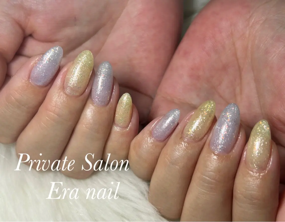 ネイル ラメ(グリッター) ワンカラーネイル ハンドネイル Era nailのネイルデザイン
