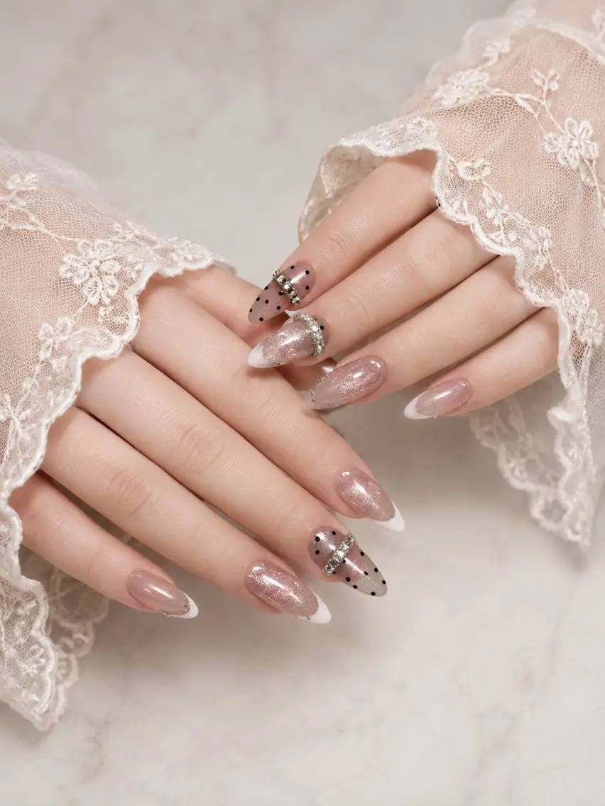 ネイル フレンチネイル ジェルネイル 韓国ネイル マグネットネイル 持ち込み ハンドネイル Royal Nail-RINAのネイルデザイン