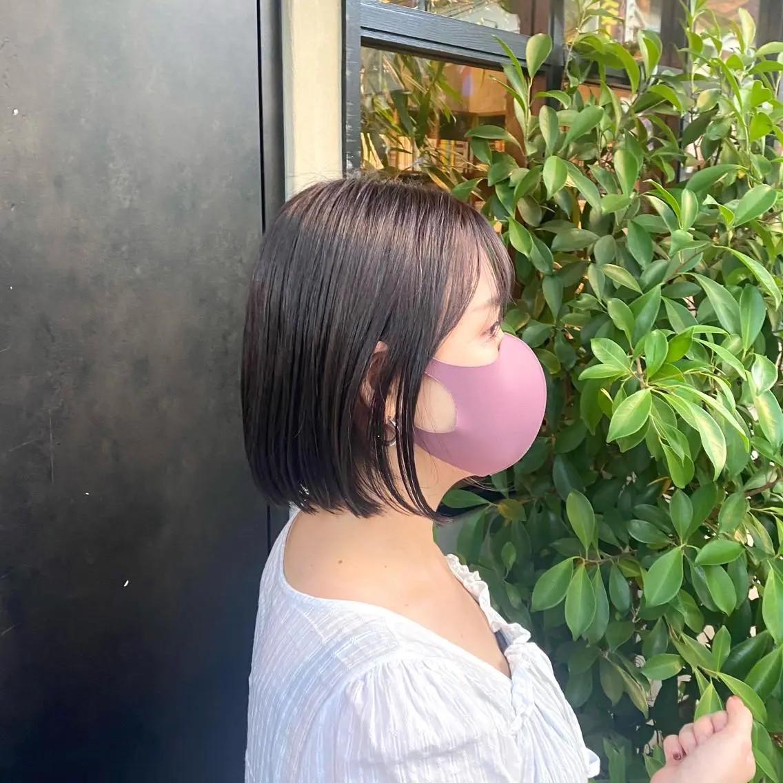 ミディアム カット ヘアカラー トリートメント 比嘉 陽のヘアスタイル