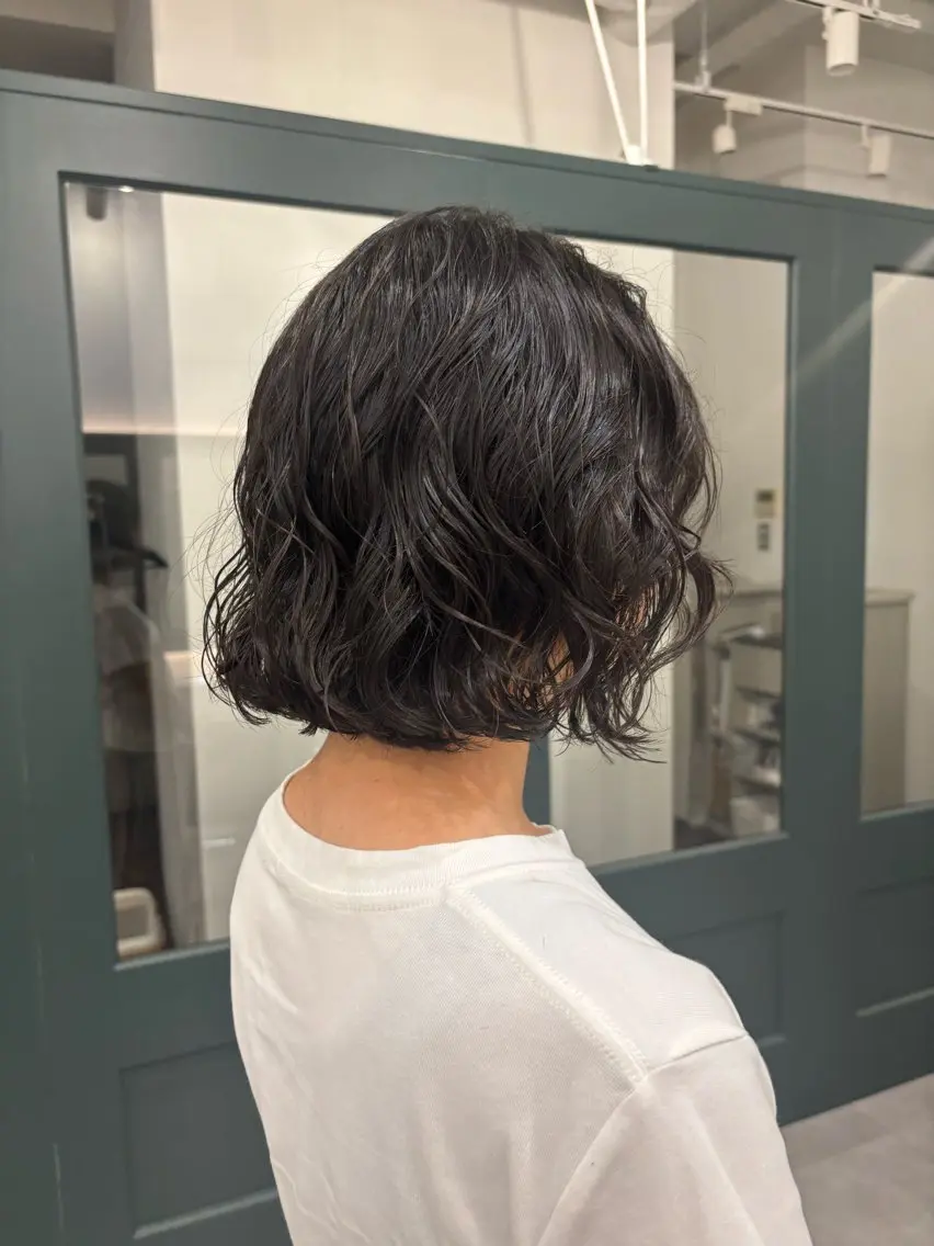 ショート パーマ ボブ カット パーマ トリートメント ハードパーマ Rico💜のヘアスタイル