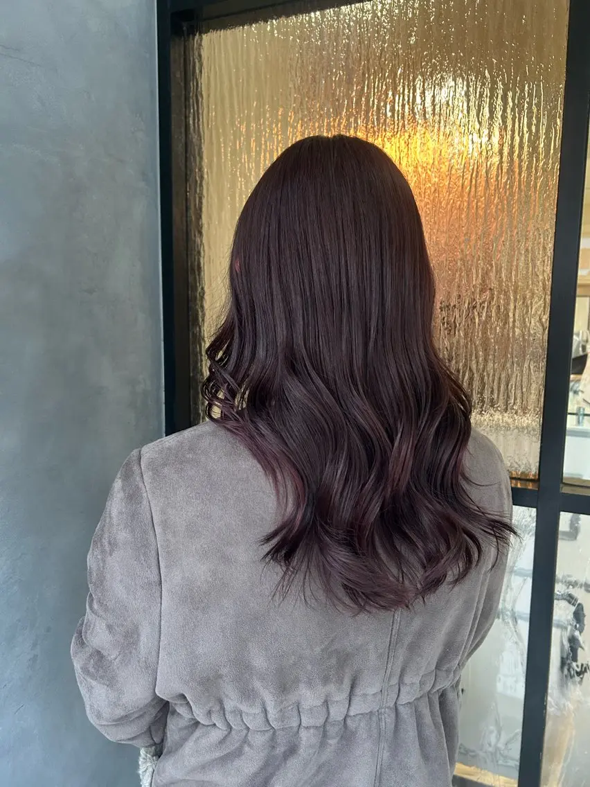 ミディアム カラー ベージュカラー ブラウンカラー ピンクカラー ピンクブラウン ヘアカラー たけだ ゆうほのヘアスタイル