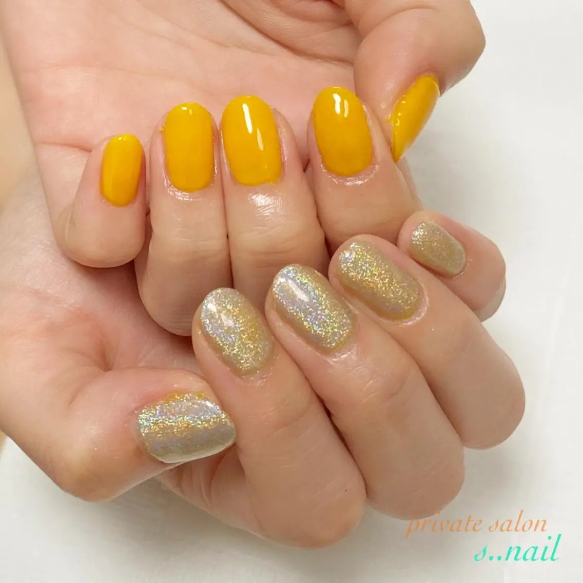 ネイル 黄色 ハンドネイル フットネイル s..nail / MORITAのネイルデザイン