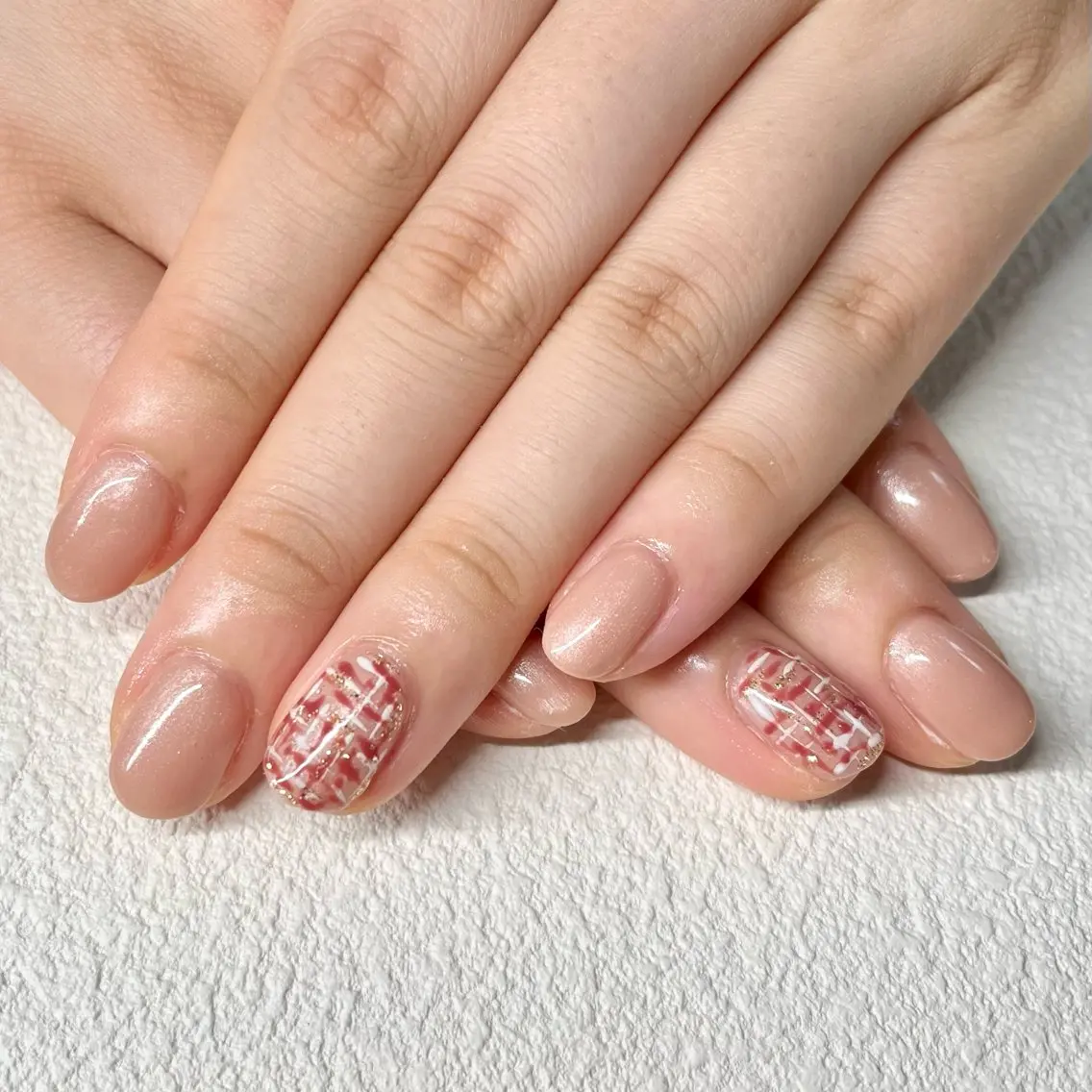 ネイル 長さ出し ジェルネイル ニュアンスネイル オフィスネイル パラジェル One’Ness Nana🤍のネイルデザイン