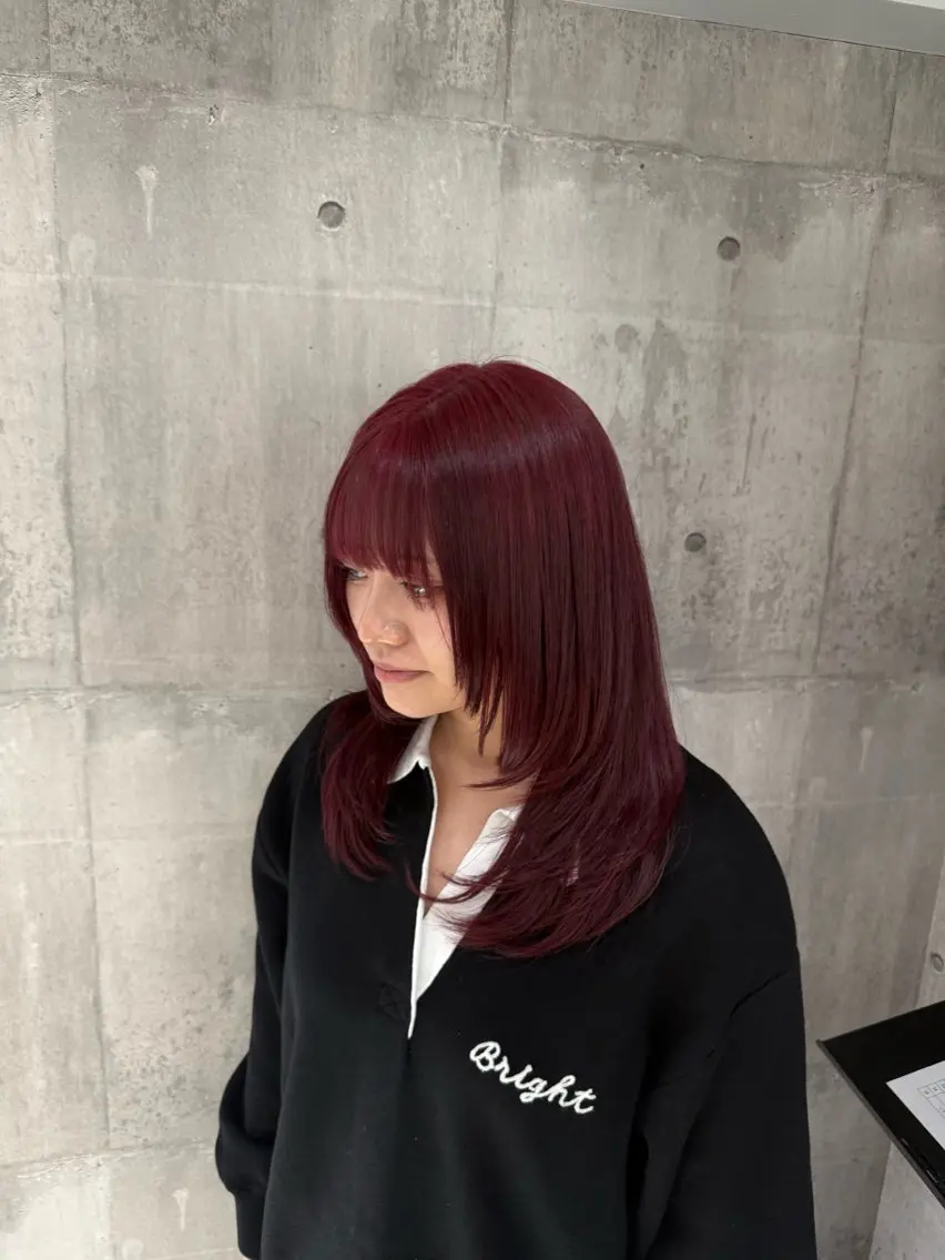 セミロング カラー メンズ メンズハイトーン ハイトーンカラー レイヤーカット ヘアカラー トリートメント ☁️かずき☁️青.紫 推し活カラー💫のヘアスタイル