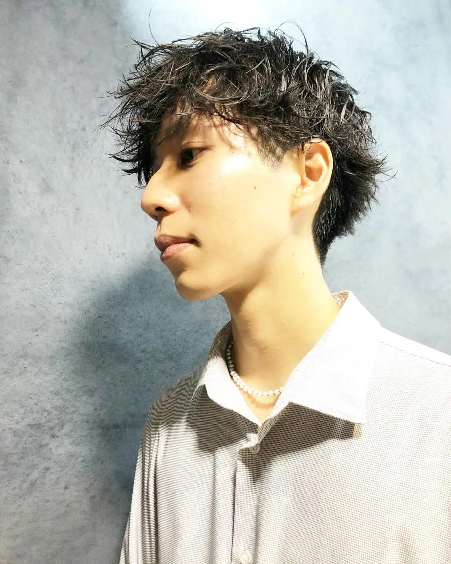 パーマ ヘアアレンジ メンズ マッシュ メンズパーマ カット パーマ トリートメント ヘアセット メンズ特化✂️栗原 侑也のヘアスタイル