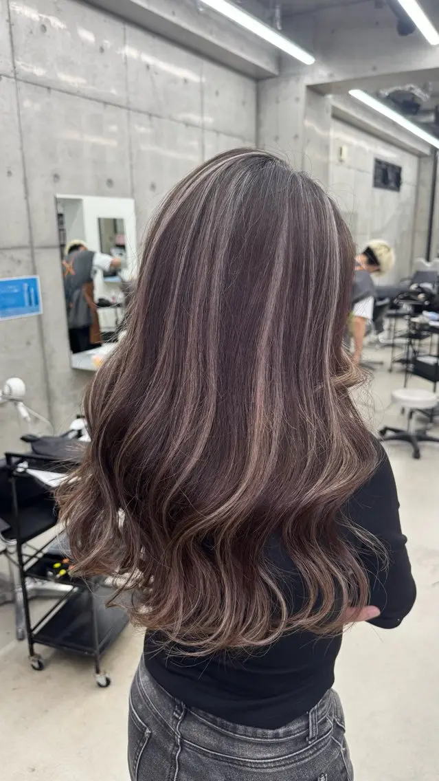 ロング カラー ハイライトカラー ハイライト ヘアカラー Kazuki/名古屋 ブリーチ/髪質改善のヘアスタイル