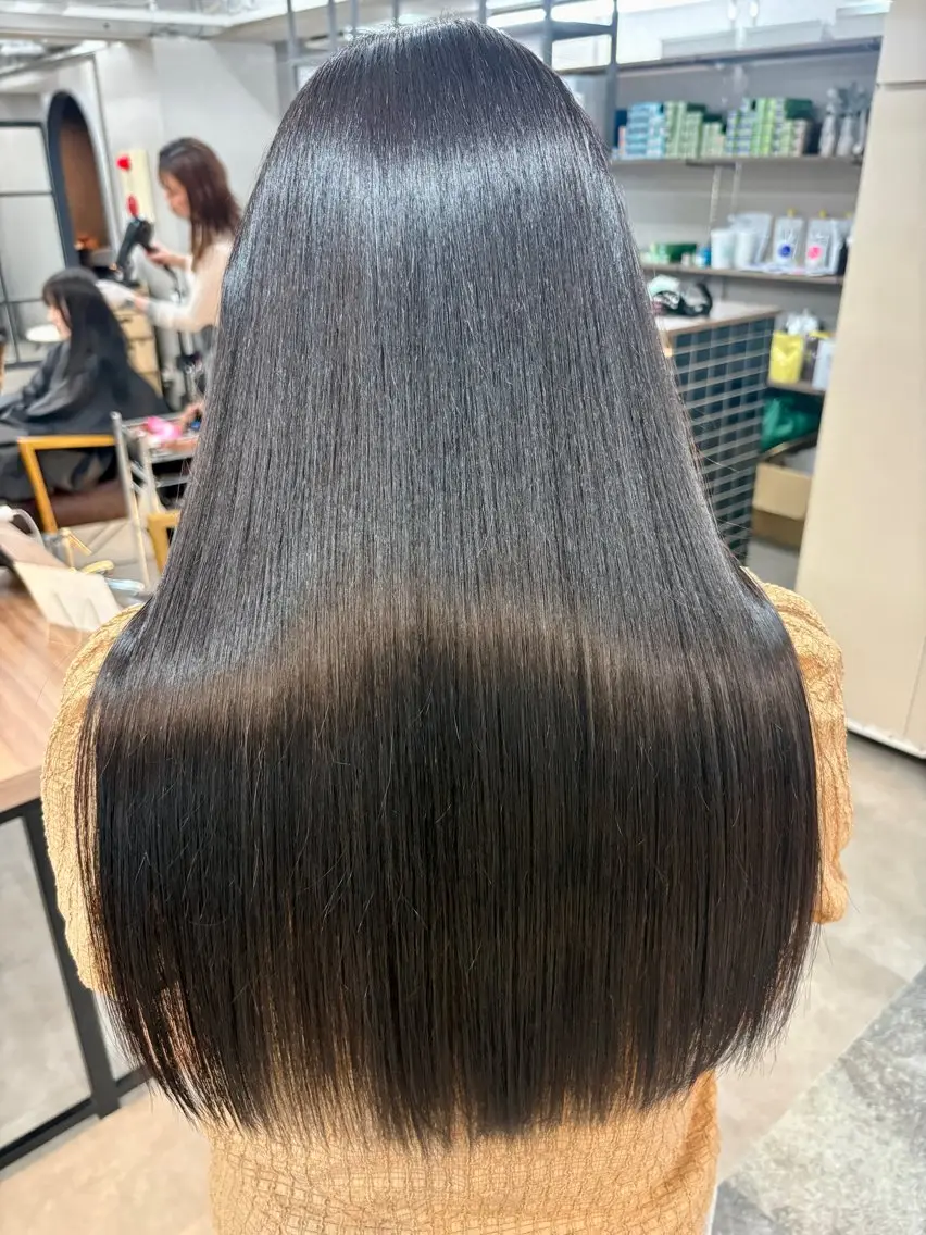 ロング 髪質改善 ヘアカラー 💎艶髪／縮毛特化 世麗💎のヘアスタイル