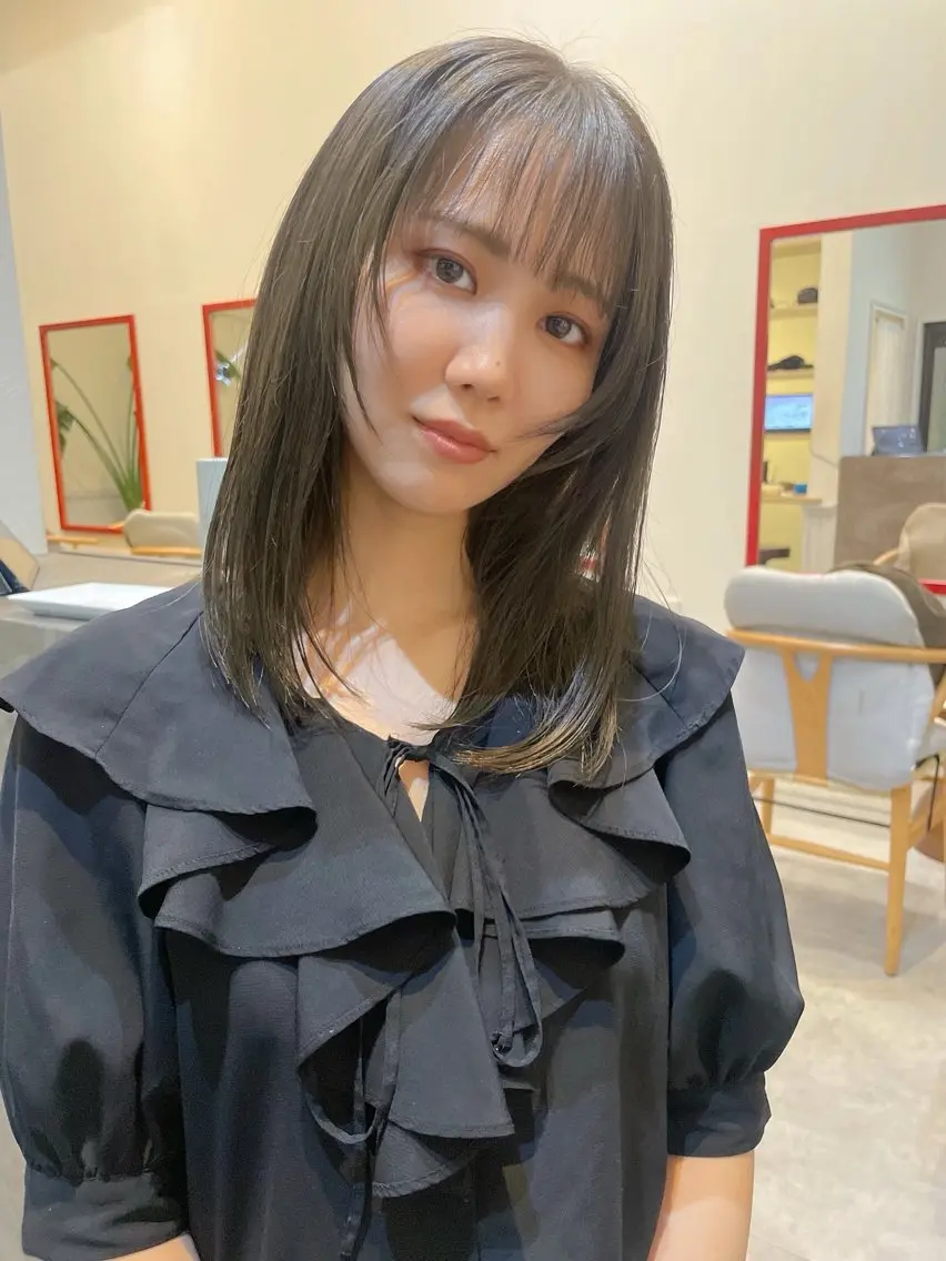 セミロング アッシュ 🌈高田大夢似合わせ 透明感カラー🌈のヘアスタイル