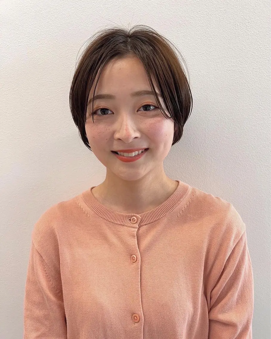 ショート カット ヘアカラー 髪質改善/韓国/ ヘアセット/夏美のヘアスタイル