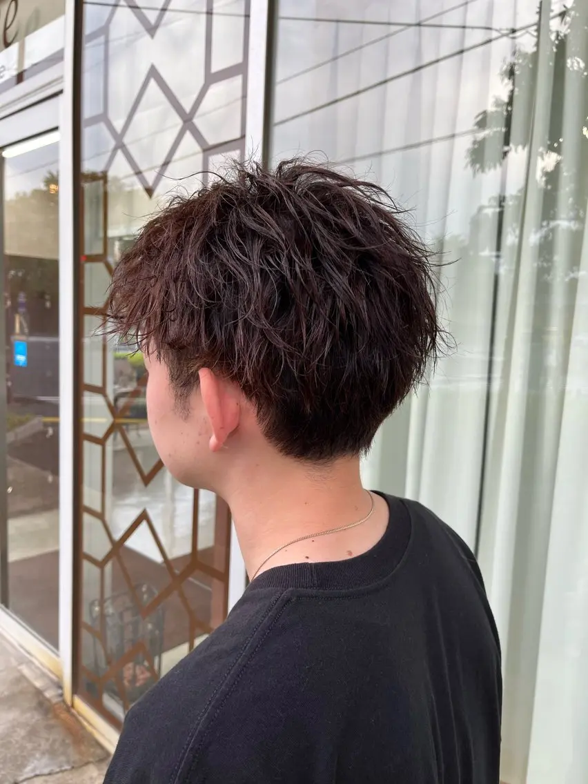 ショート パーマ メンズ 刈り上げ ショートヘア 🧊メンズ特化🧊 高木航希のヘアスタイル