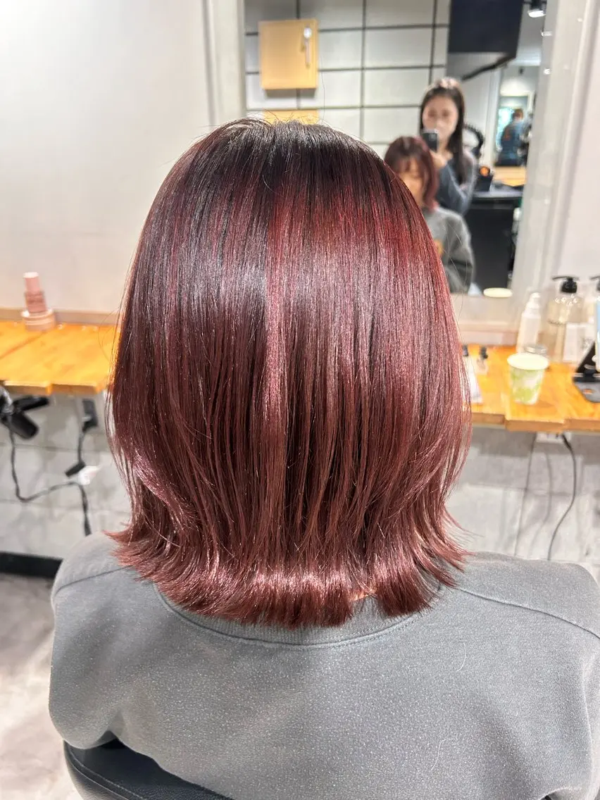 ミディアム ヘアカラー ヘッドスパ レイヤーStyle 🪽菜々実のヘアスタイル
