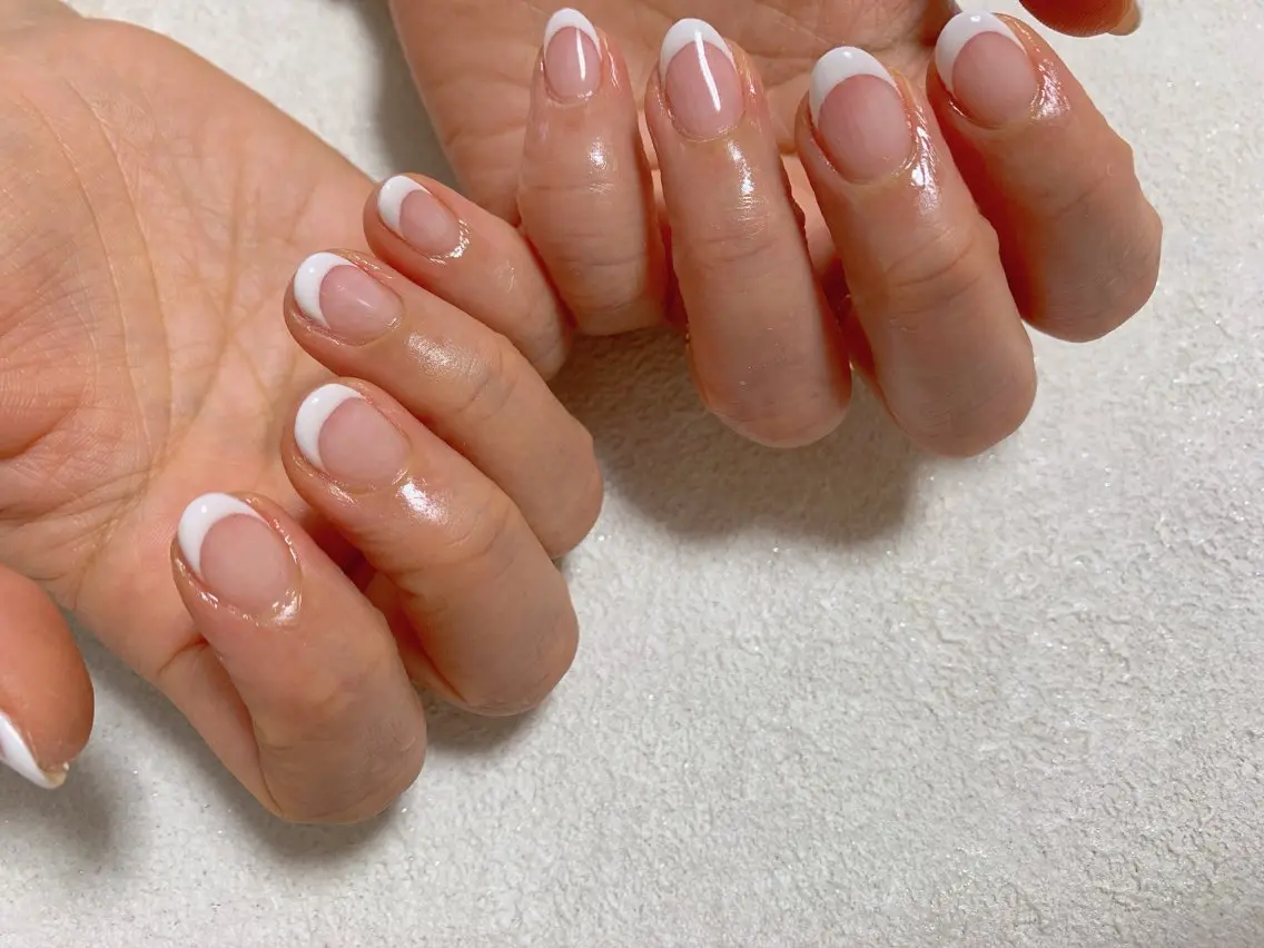 ネイル フレンチネイル ジェルネイル 韓国ネイル メンズネイル パラジェル kiki nail たまプラーザのネイルデザイン