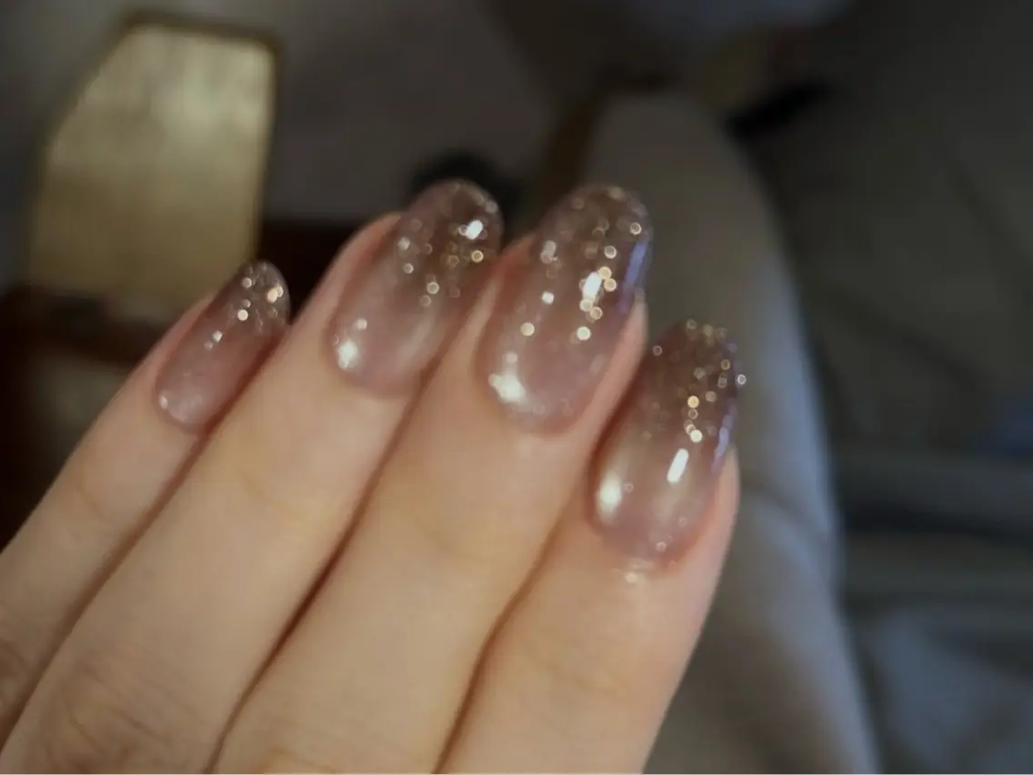 ネイル ブラウン フットネイル フレンチネイル グラデーション 氷ネイル・うるうるネイル ハンドネイル Mixx Nail_ Studioのネイルデザイン
