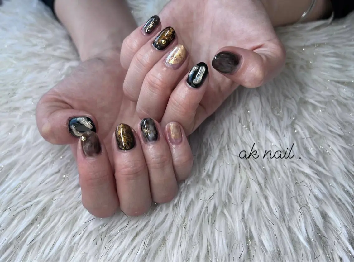 ショート ネイル ハンドネイル ak nail .のネイルデザイン