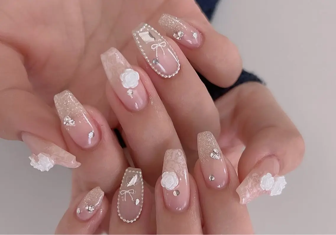 ネイル アートネイル 成人式 ジェルネイル ニュアンスネイル 夏ネイル ハンドネイル neco H.babynailのネイルデザイン