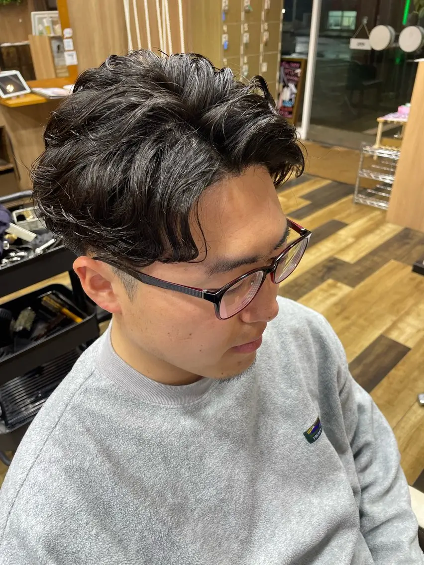 ショート パーマ メンズ カット パーマ 山際勇策 /岐阜美容師のヘアスタイル
