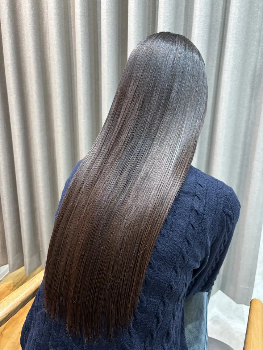 ロング キッズ 縮毛矯正 🤍美髪縮毛/髪質 改善/池上夏凜🤍のヘアスタイル
