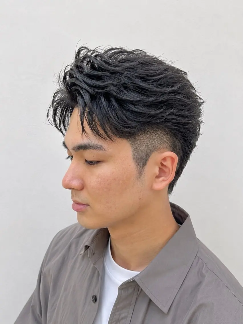 ショート パーマ メンズ カット パーマ メンズ特化/パーマ/ 髪質改善　高野奨馬のヘアスタイル
