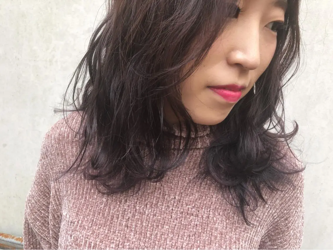 セミロング カラー ヘアアレンジ グレージュ ラベンダーカラー ラベンダーグレージュ ラベンダーグレー enurk店 🍋 M I K U  *のその他イメージ