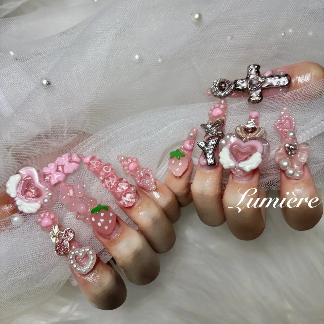 ネイル Lumière｜ ロング｜ワンホンのネイルデザイン