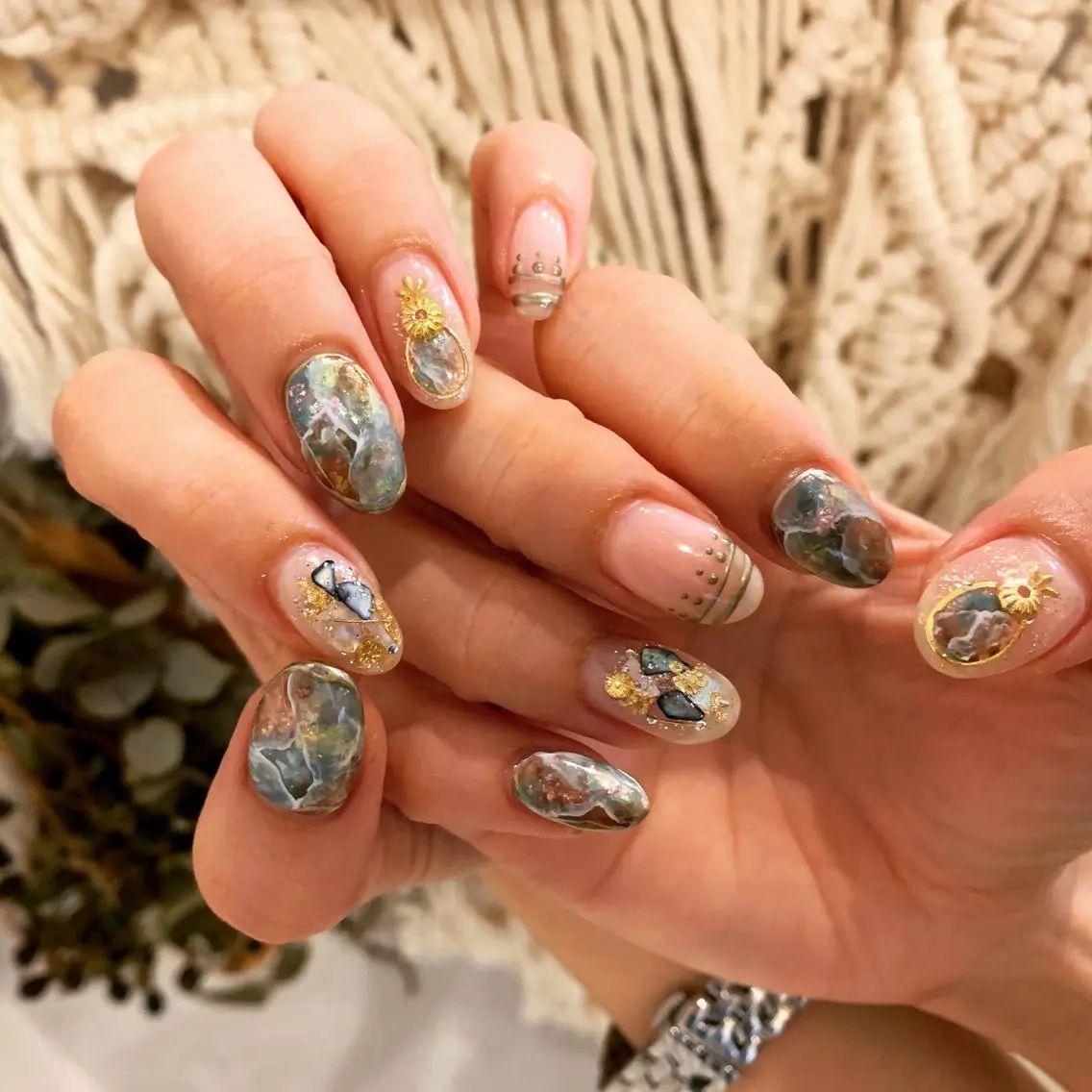 ネイル アートネイル ミラーネイル ニュアンスネイル オフィスネイル シンプルネイル Asnail s/yのネイルデザイン