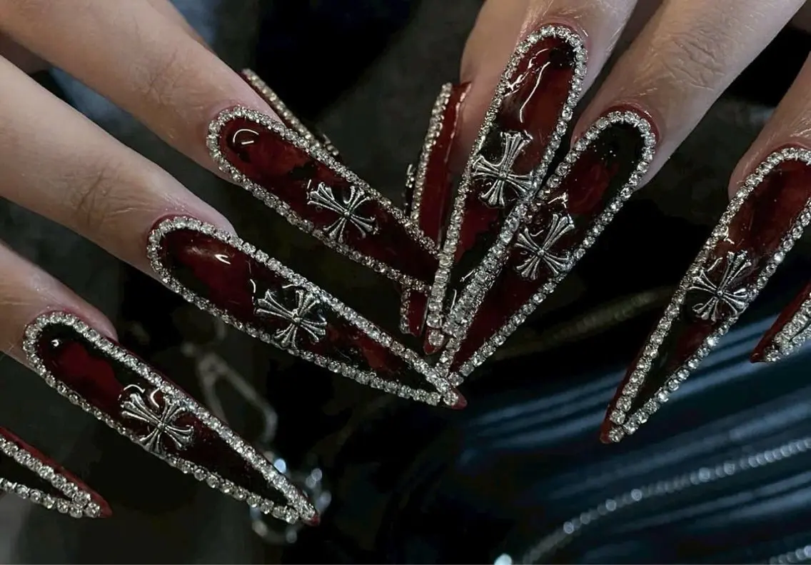 ネイル フレンチネイル ジェルネイル ガラスフレンチ ハロウィン ハート ハンドネイル H.baby Nail Salonのネイルデザイン