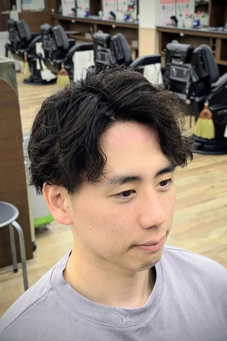 ショート パーマ 理容プラージュ燕三条 福井のヘアスタイル
