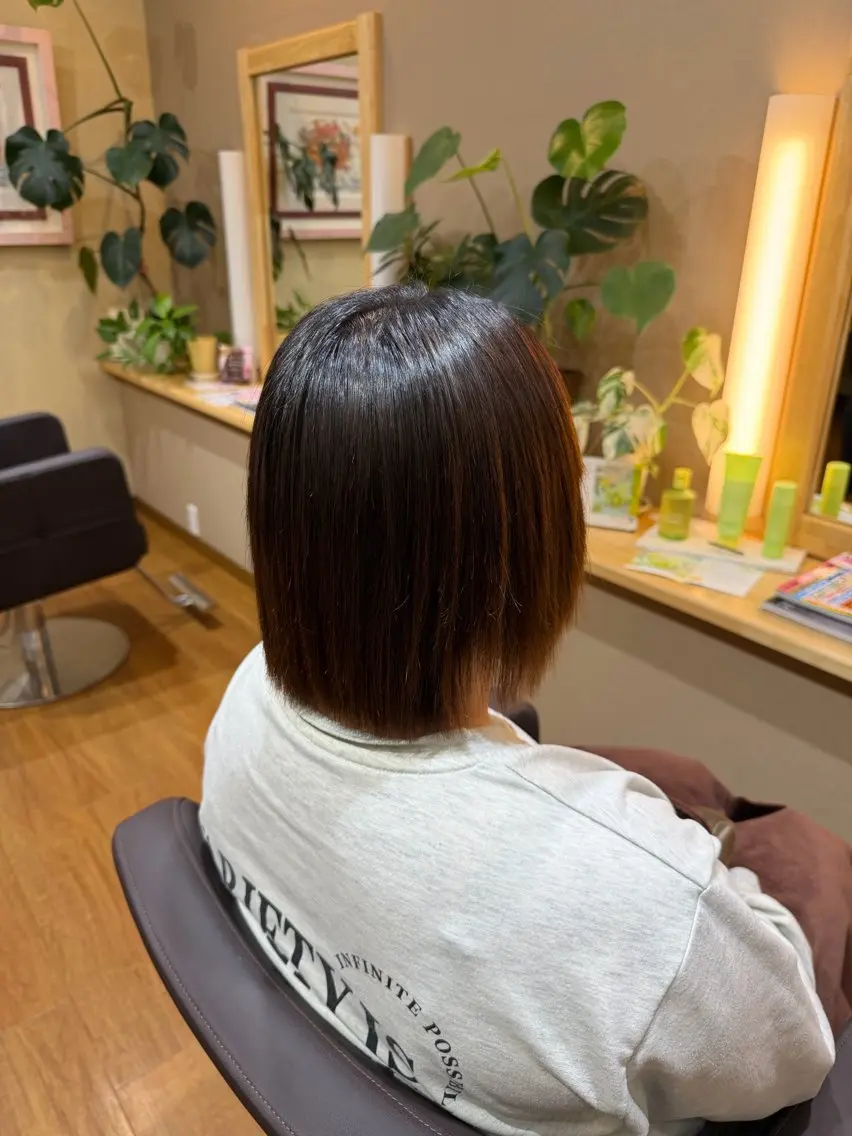 ミディアム 縮毛矯正 原 魁杜のヘアスタイル