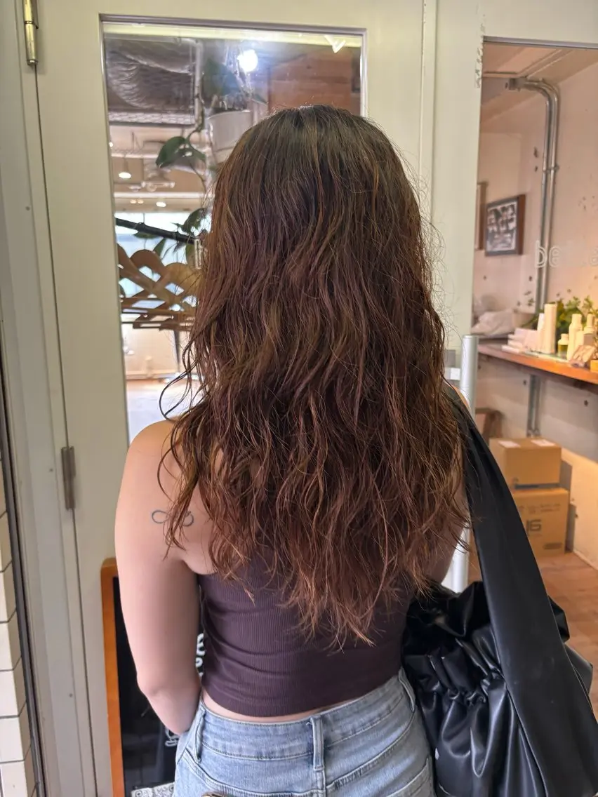 セミロング パーマ カット パーマ kaito パーマ募集！🙌のヘアスタイル
