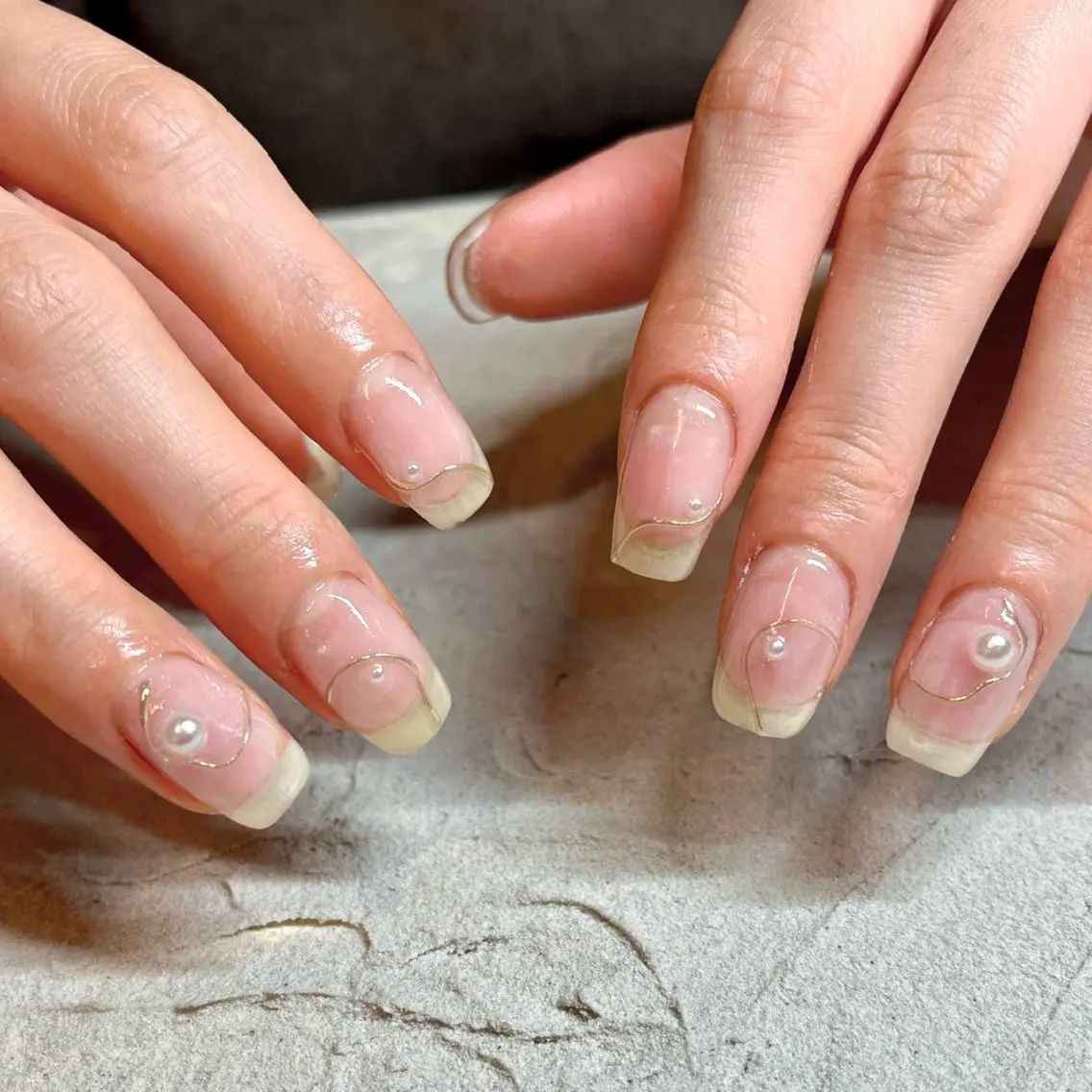 ネイル フレンチネイル ジェルネイル 韓国ネイル マグネットネイル ニュアンスネイル MARU NAIL mamiのネイルデザイン
