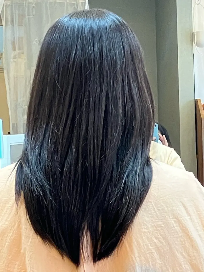 ロング 高畑駅×縮毛矯正 縮毛矯正×湯浅貴子のヘアスタイル
