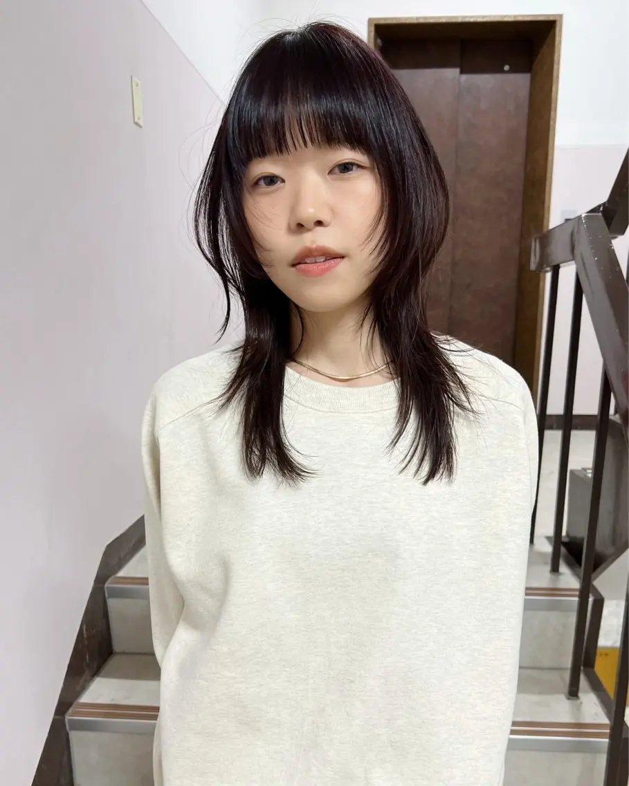 セミロング カラー カット ヘアカラー トリートメント 樫原裕二/レイヤー カット/透明感カラーのヘアスタイル