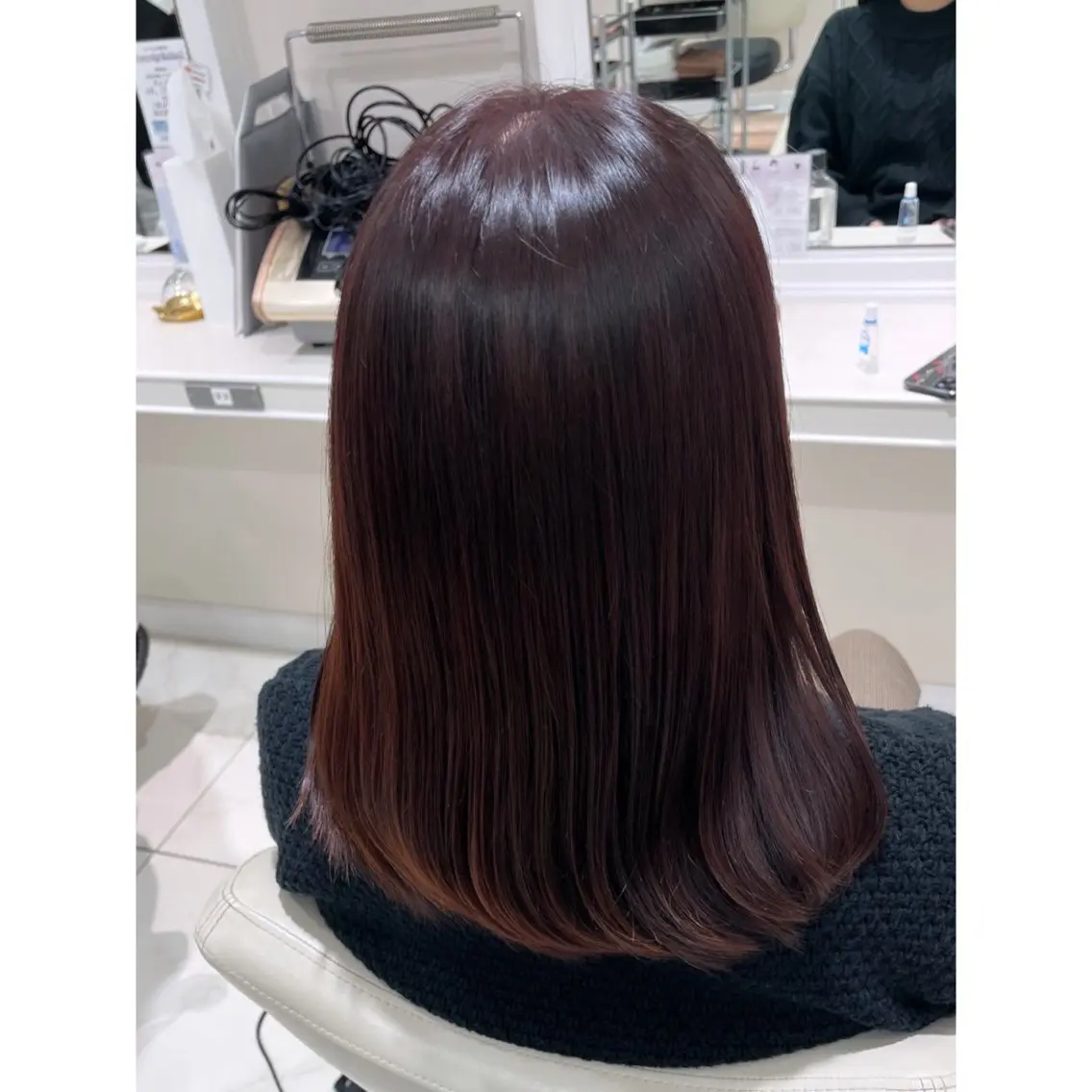 セミロング カラー カット 韓国ヘア 🎀中川綾乃🎀のヘアスタイル