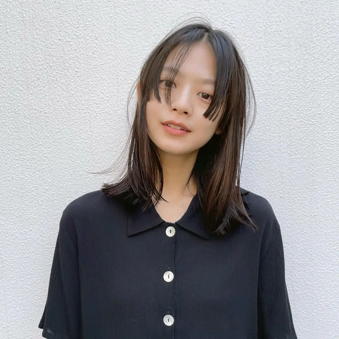 ミディアム カット ヘアカラー トリートメント 似合わせcut ◎ 倉橋実咲のヘアスタイル