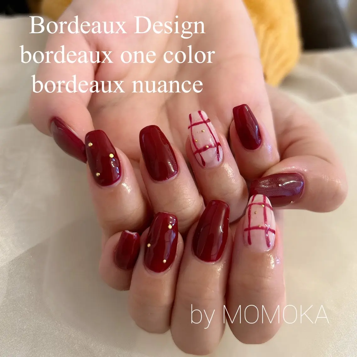 ネイル ボルドー Momo nailsalonのネイルデザイン