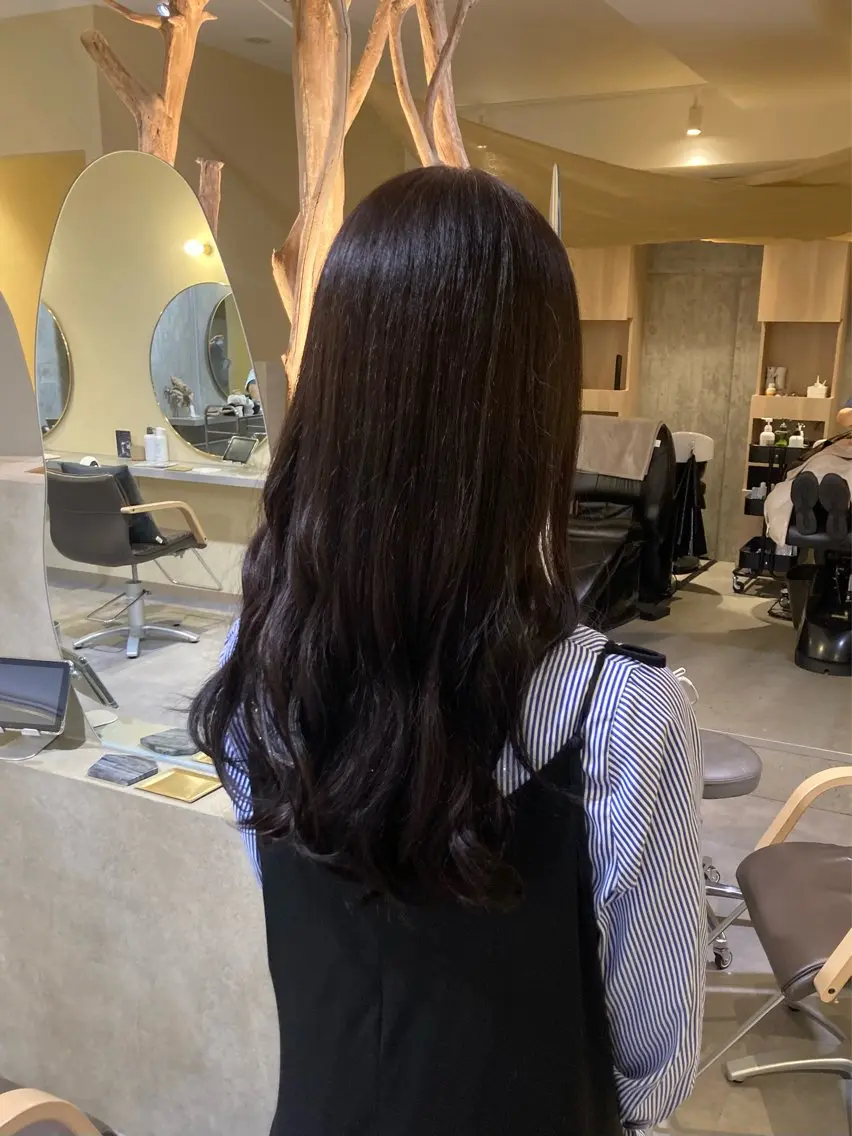 ロング カラー 黒髪 ブラウンカラー 透明感カラー ダークブラウン 阪急伊丹/ ホノカ🎐꙳⋆のヘアスタイル