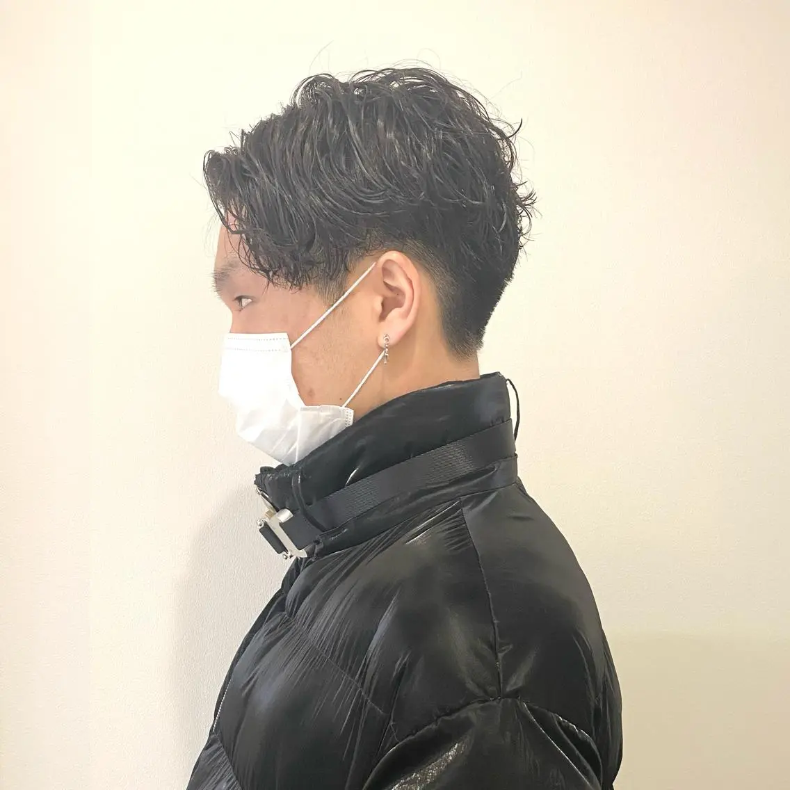 ショート パーマ メンズ センターパート マッシュ メンズパーマ メンズショート ショートヘア カット パーマ 永野 正芳のヘアスタイル