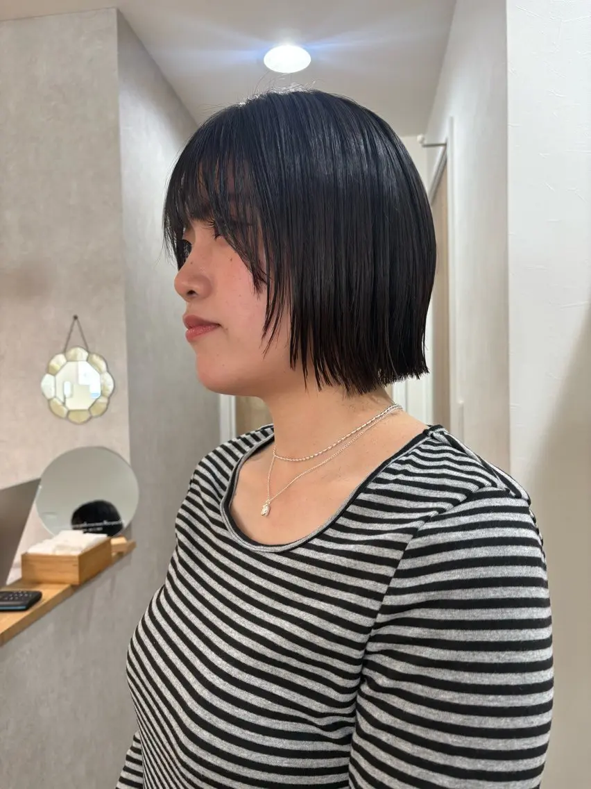 ショート ボブ 顔まわりレイヤー 顔周りカット レイヤーカット カット 立川南口kino 🦋ミユカ🦋のヘアスタイル