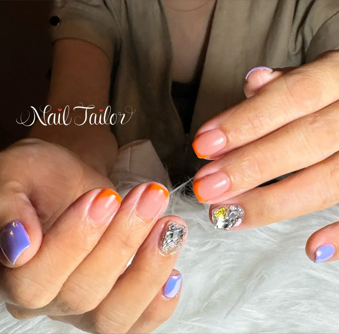 ネイル フレンチネイル ワンカラーネイル スクエアネイル ハンドネイル NailTailor ネイルテイラーのネイルデザイン