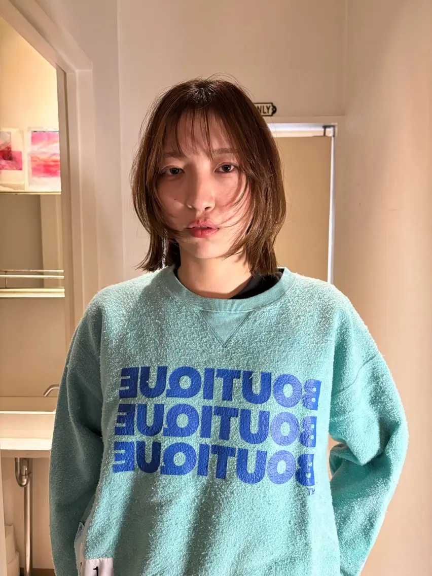 ショート ボブレイヤー ボブ レイヤーカット カット ヘアカラー トリートメント hitomi 今泉Musiiikのヘアスタイル