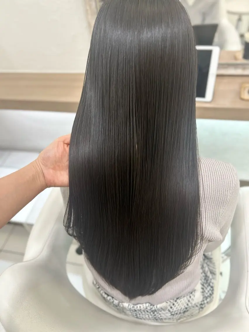 ロング パーマ カット ヘアカラー トリートメント 縮毛矯正/髪質改善/ 艶髪ササキナツミのヘアスタイル
