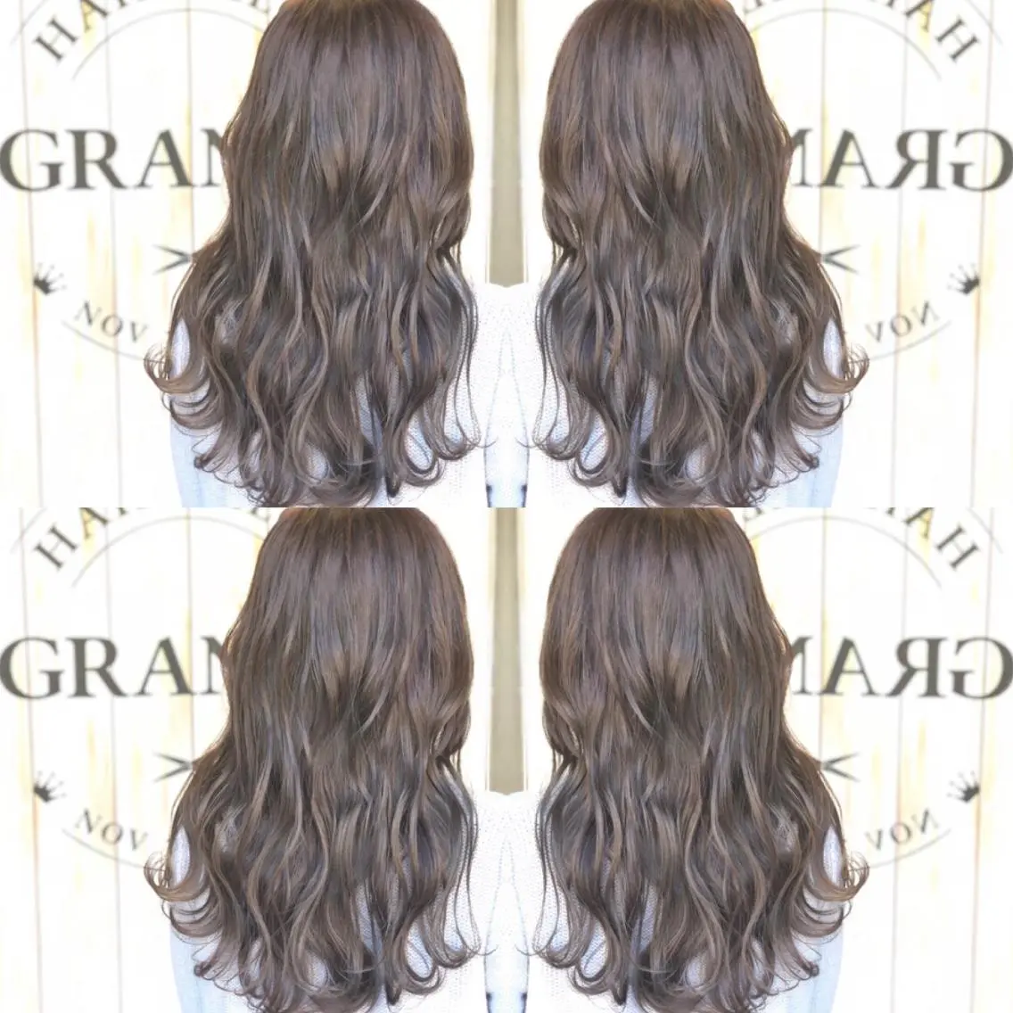 カラー ロング ブリーチ グレージュ カット ヘアカラー トリートメント ハイトーン得意😍 Lumiereのヘアスタイル