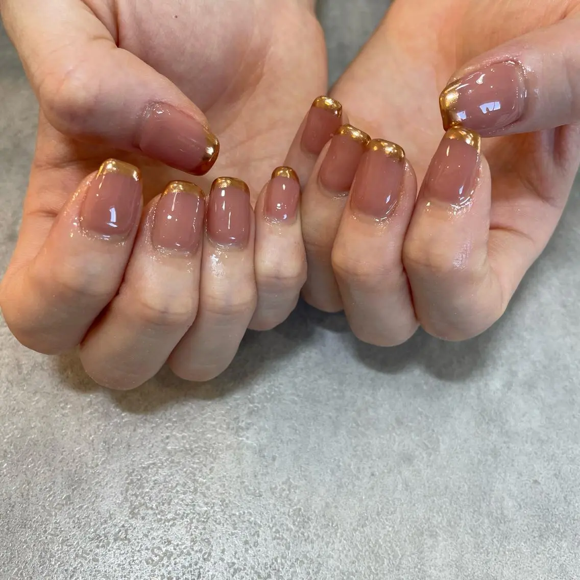 ネイル フレンチネイル ミラーネイル Nail Salon Gummi.のネイルデザイン