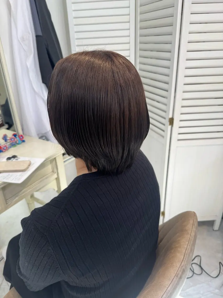 ショート カラー ブリーチ ブラウンカラー ブリーチなしカラー 11日◎髪質改善 misatoのヘアスタイル