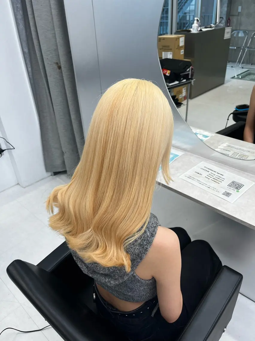 セミロング カラー ヘアカラー トリートメント ✨メンズ特化& ブリーチ特化Ryuのヘアスタイル